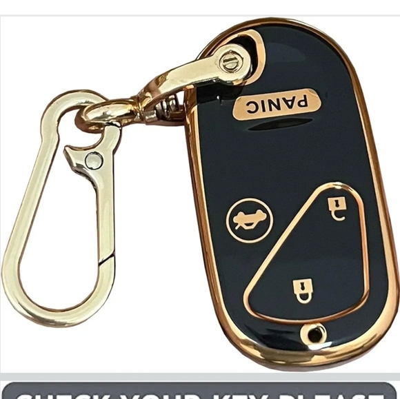 Honda Key Fob Cover Keyless Entry Remote Control Key Fit Gold And Black - Picture 1 of 3